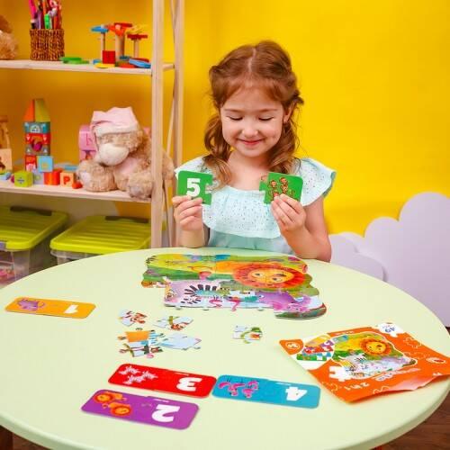 Puzzle 2W1 Zoo Zestaw Układanka Mini Gra Edukacyjna Roter Kafer