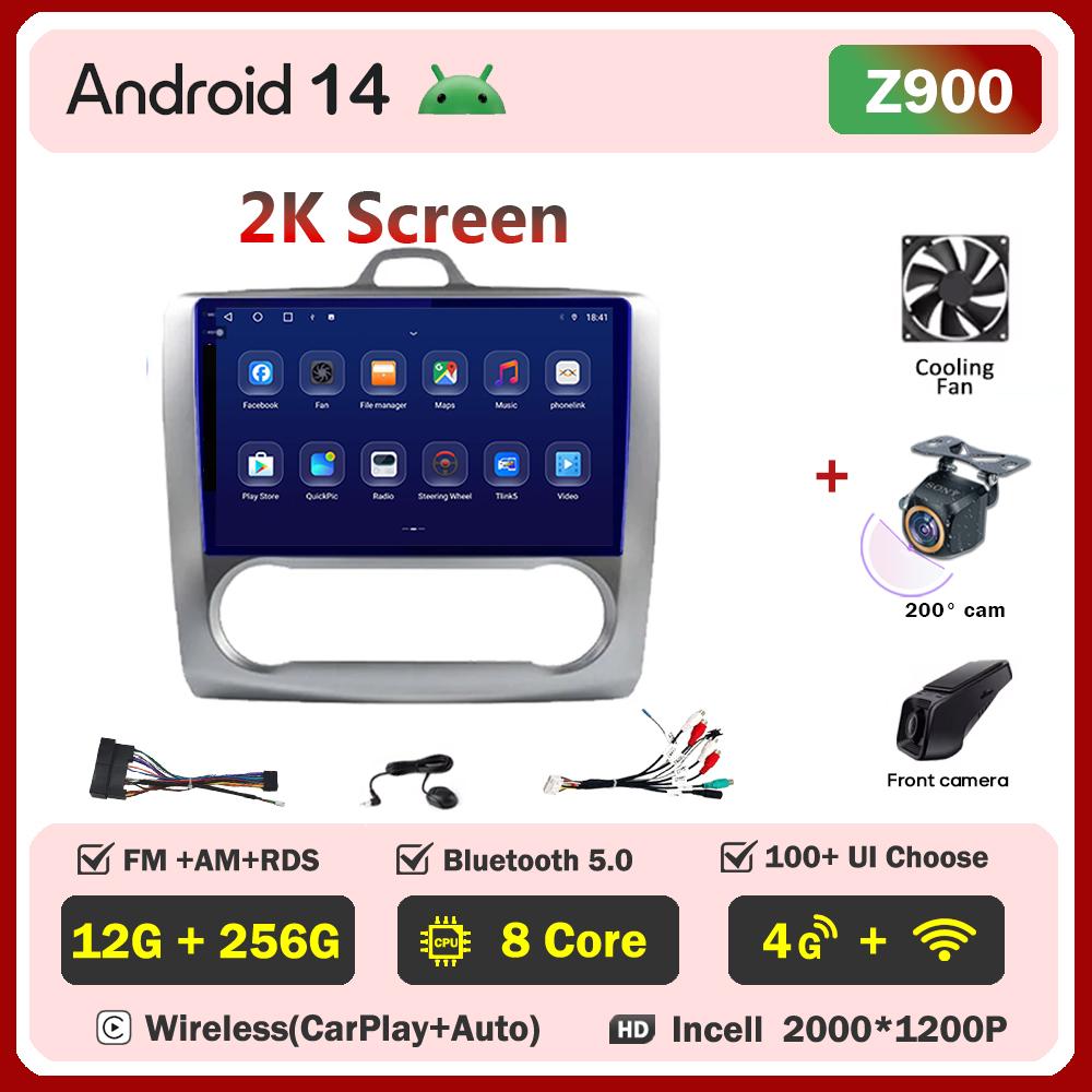 For Ford Focus 2 Mk2 2004-2011 Car Radio Player Car Carplay Screen Autoradio Mirror Link Car Intelligent Systems 8 Core RDS 4G