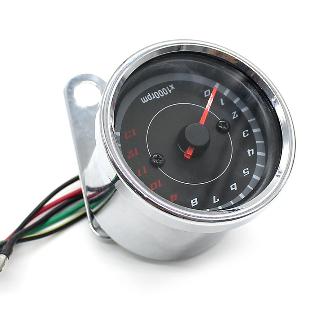 DC 12V Universal Motorcycle Tachometer Blue LED Backlight 1000RPM RPM Gauge Electronic Tach Meter Motorcycle Tacho Gauge