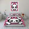 Pink Skull Pattern Gift Set Kid'S And Adults' Bedroom Decor, Exquisite Three-Piece Bedding Set Gift