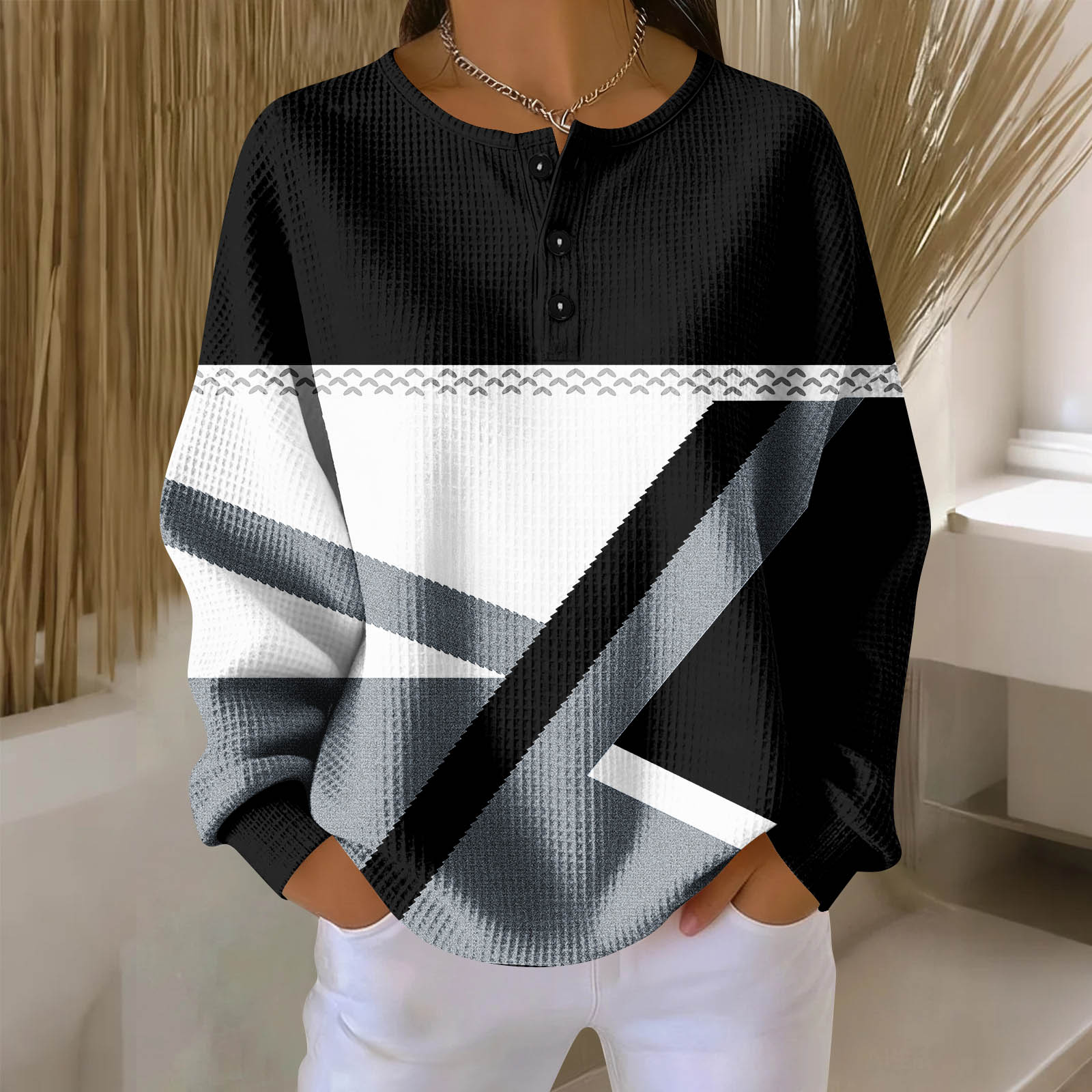 

Женские повседневные рубашки с длинным рукавом, топы на пуговицах с V-образным вырезом, свободный трикотаж, осенние фавориты для женщин XL белый