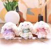 Cartoon Rabbit Plush Toy Cute Soft Stuffed Bunny Doll Keychain Pendant Bag Charms Backpack Hanging Decoration Birthday Gifts