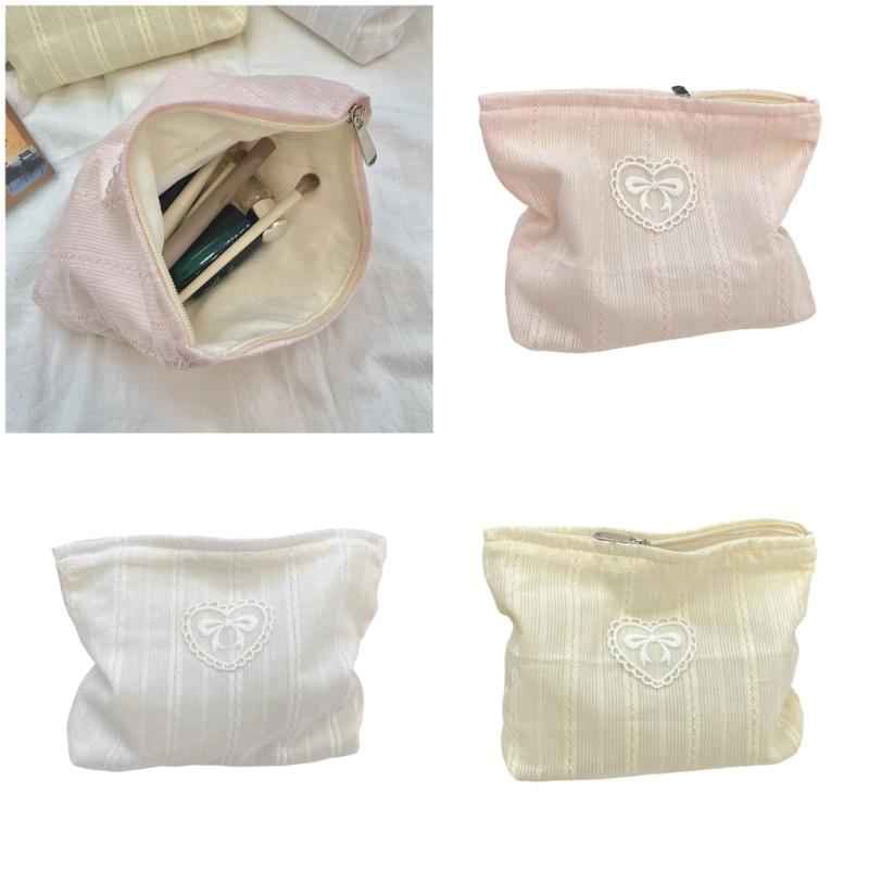 Spacious Bows Cosmetic Bag Practical Makeup Pouch With Spacious Interior And Compact Portable Structure For Essential