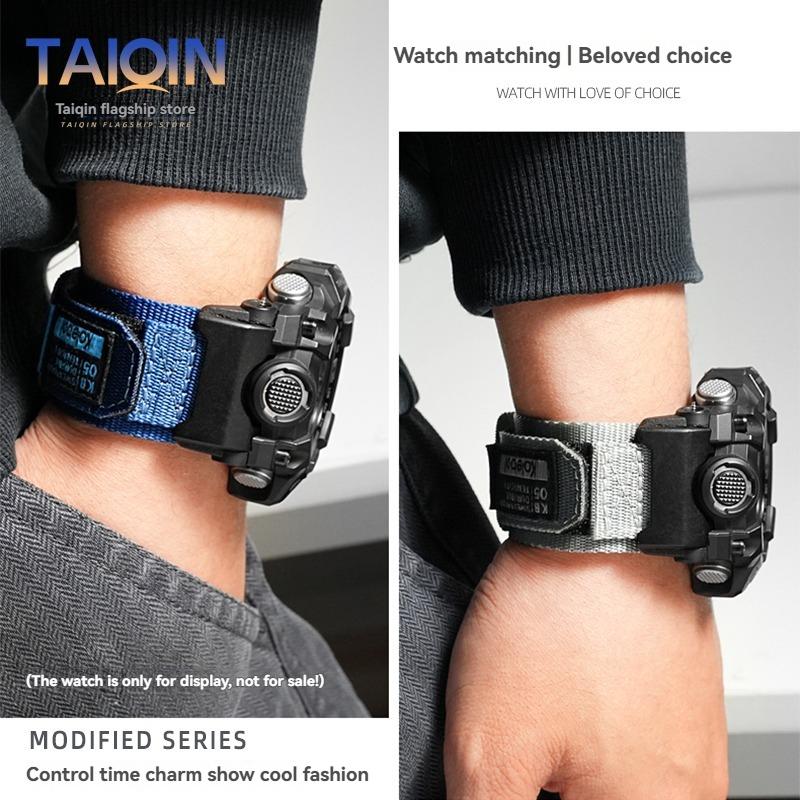 GWG-1000 Canvas Watchband Men For Casio G-SHOCK 5463 first generation GWG-1000GB-1A/4a Modified Nylon Watch Strap Bracelet