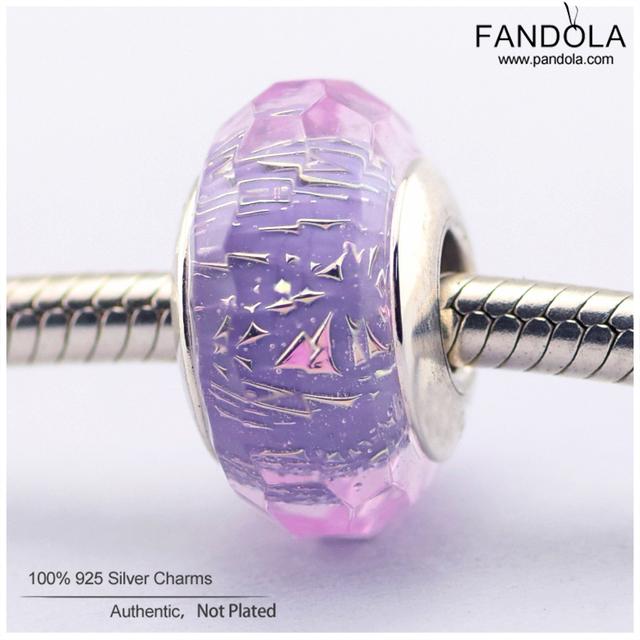 

Розовые, фиолетовые мерцающие подвески из муранского стекла, стерлингового серебра 925 пробы, граненые бусины для изготовления ювелирных изделий, подходят для оригинальных браслетов