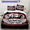 3pcs Duvet Cover Set (1*Duvet Cover + 2*Pillowcase, Without Core), Bohse Onkelz Print Soft All‑Season Bedding Set, Home Bedroom Decor Gift
