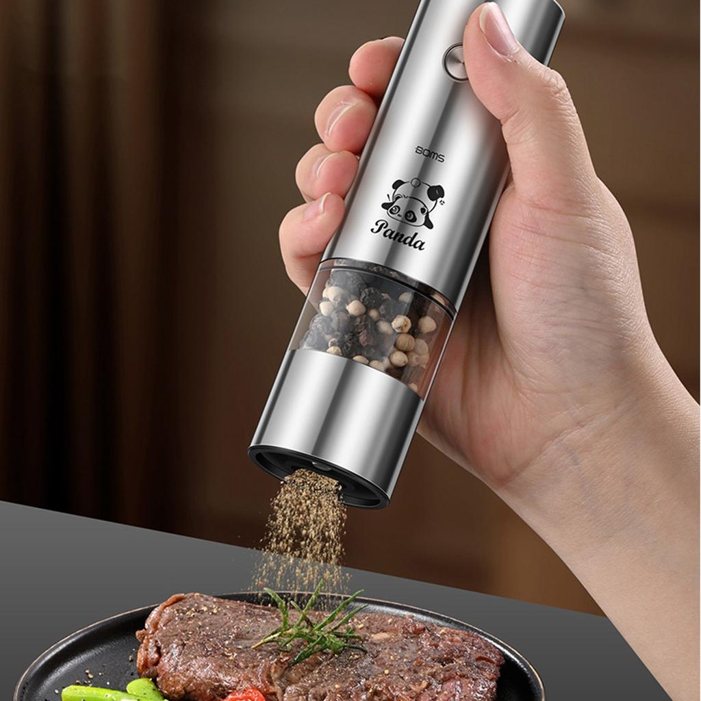 Electric Salt And Pepper Grinder Set Effortless Peppers Mill with Adjustable Ceramic Grinder for Cooking Enthusiasts
