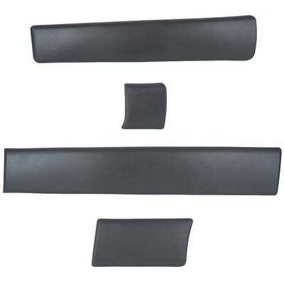 Left Side Door & Body Side Molding Trim Set 4pcs Gray for Renault Trafic II Long 2001-2013 (with Clips)
