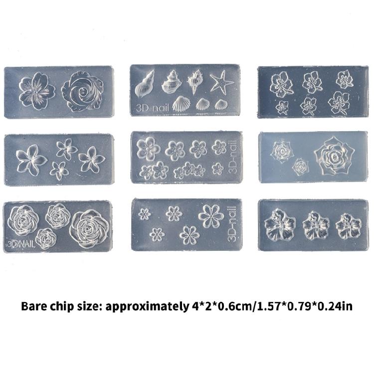 Nagelkunst Silikonformen Blumenformen Maniküre Schablone Formen Blumen Nagelkunst Dekorationen