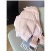 Super-hot knitted splicing cotton-padded jacket for women's winter and winter new slim-fitting and thin short cotton-padded jacket