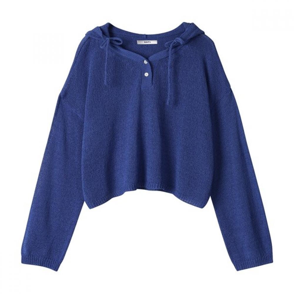 GGPX New York Summer Boucle Hooded Knit Gq3kp015f