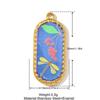 1 Piece 304 Stainless Steel Charms 18K Gold Plated Multicolor Square Pear Blueberry Oval Flowers Dragonfly Pendants Necklace DIY