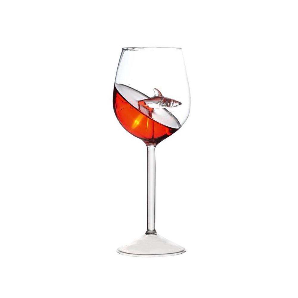 Transparent Shark Wine Glass Glass Red Wine Glass Cocktail Juice Glass Shark Lover Wine Lover