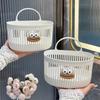 Cute Reusable Kitchen Hanging Baskets Wall-mounted Cartoon Storage Basket Sausage Mouth Space-Saving Organizer