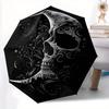 1pc Midnight Moonlit Skull Pattern Umbrella, Fashionable, Personalized, High-Value Folding Umbrella, a Must-Have for Summer, 8-Rib Durable Iron F