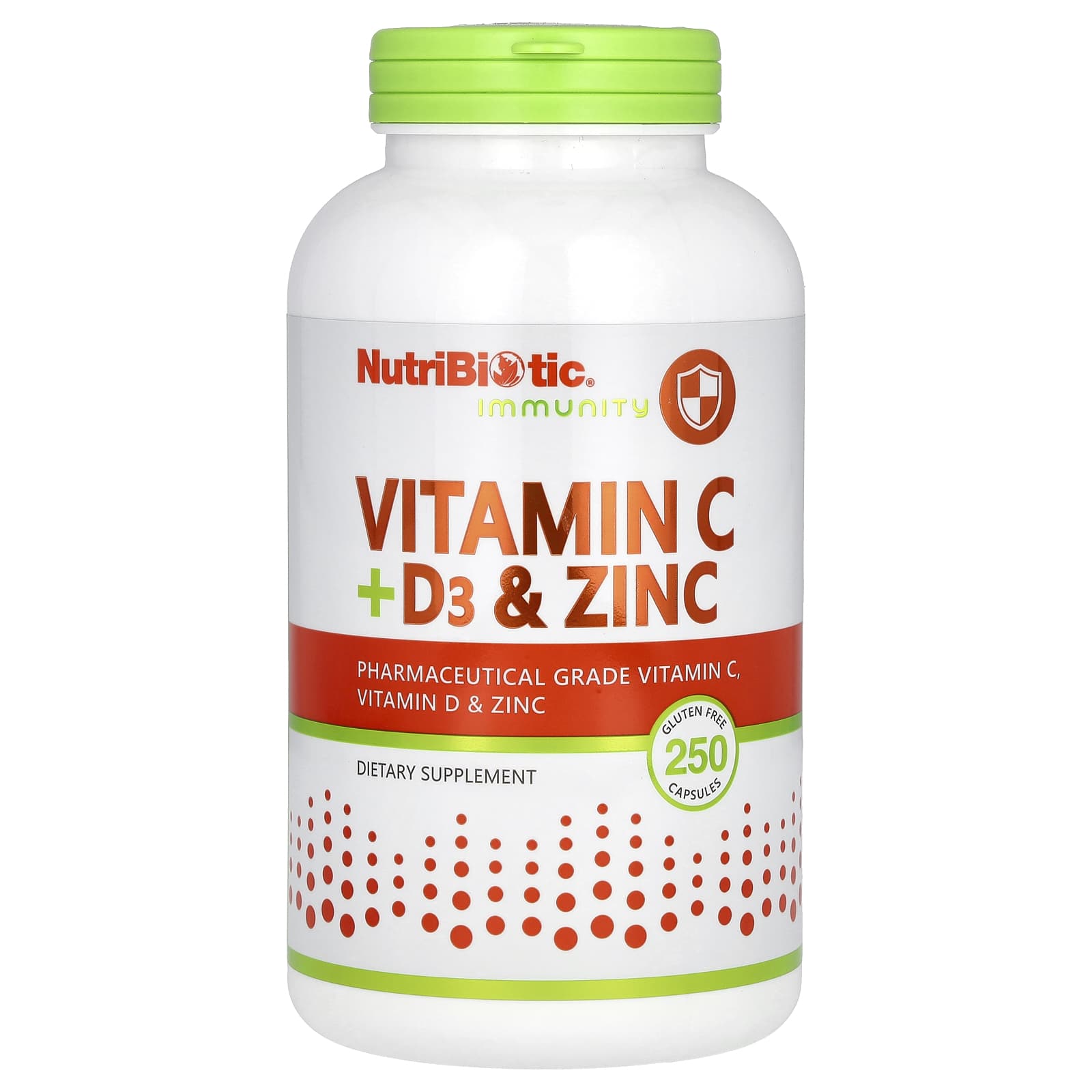 

Immunity, Vitamin C + D3 and Zinc, 250 Capsules