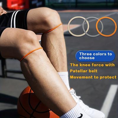 Silicone Lightweight Thin Patellar Strap Sport Protective Compression Knee Pad for Running Basketball