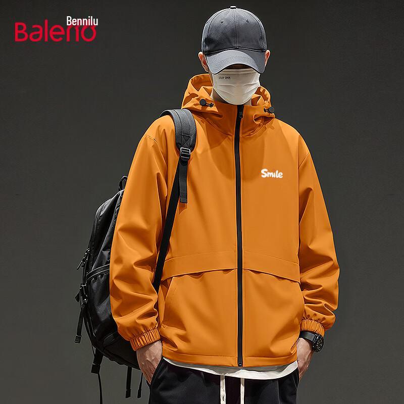 Baleno Men's Casual Oversized Waterproof Windbreaker Jacket