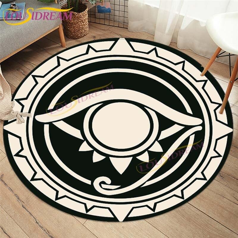 Evil Eye Covor Covor Decoratiuni Interioare Hamsa Palm Mandala Covor Covor Sufragerie Covor Boho Chic Rotund Scaun Covor Rotund