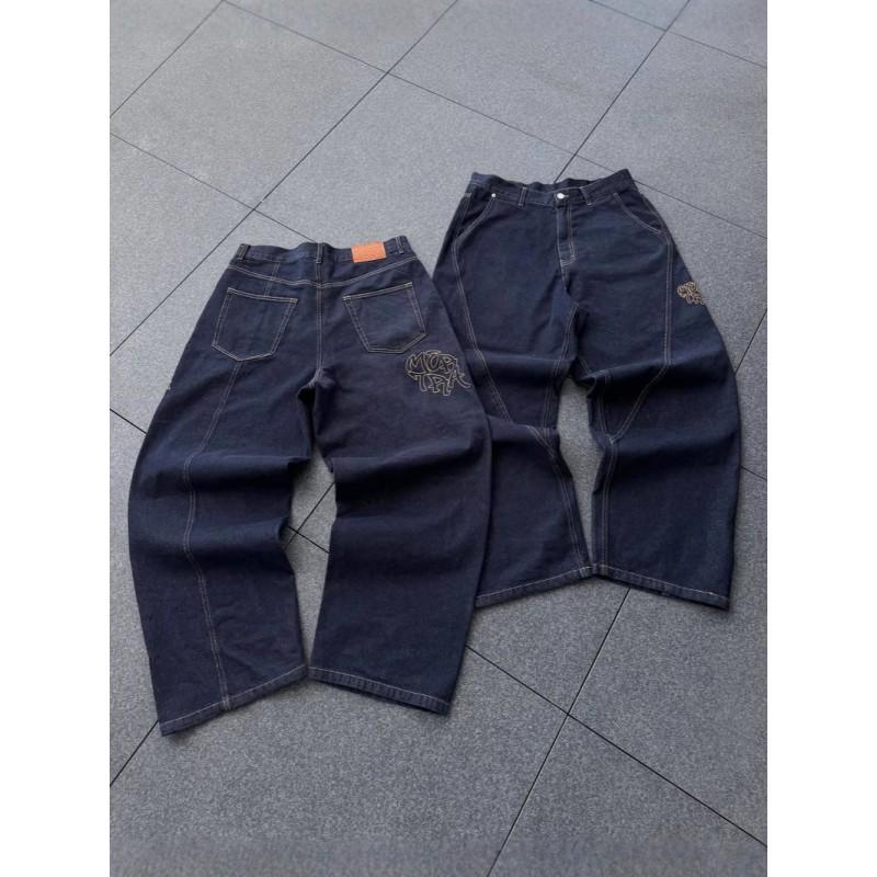 Mertra Męski Zestaw Bluza i Spodnie Dresowe Retro Luźny Krój Haftowany Streetwear Casualowy Zestaw 2-częściowy