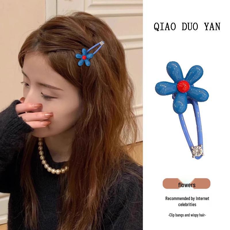 

Blue Floral Duckbill Hair Clip for Women - Sweet Girl Hair Accessory
