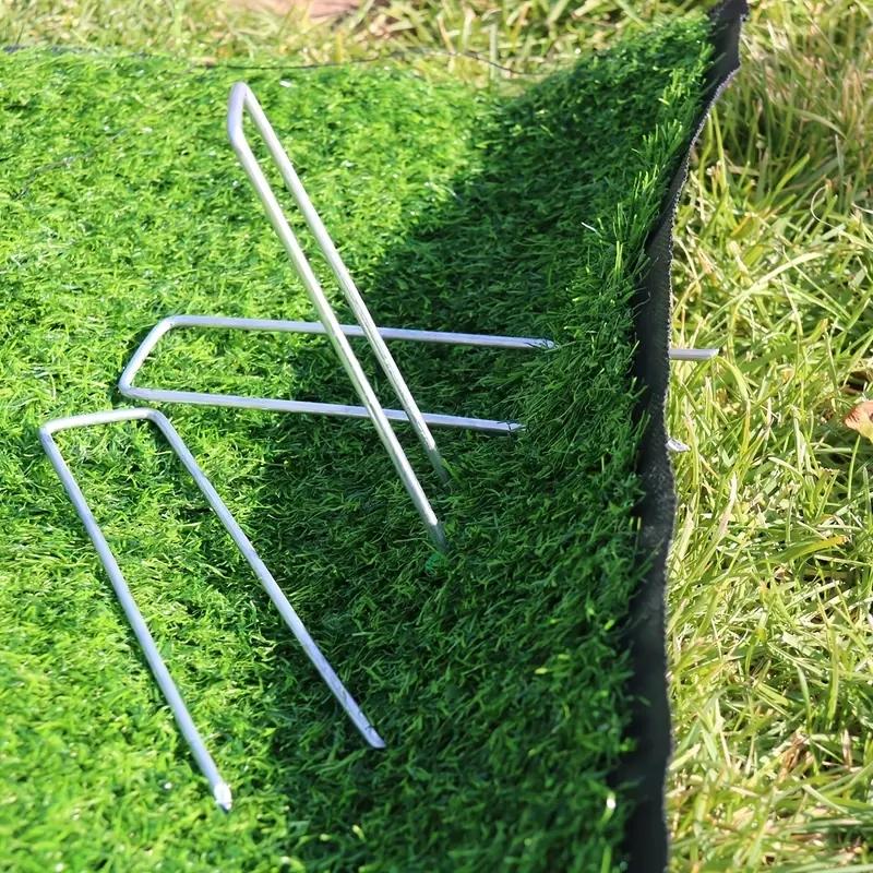 50pcs Landscape Staples, U-Shaped Garden Pins Garden Stakes Staples, Heavy Duty Yard Lawn Tent Stakes Securing Pegs For Weed Ba