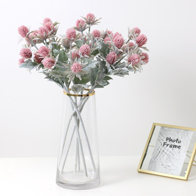 Simulation flower 6 heads celery simulation green plant home wedding soft decoration green plant flocking decoration