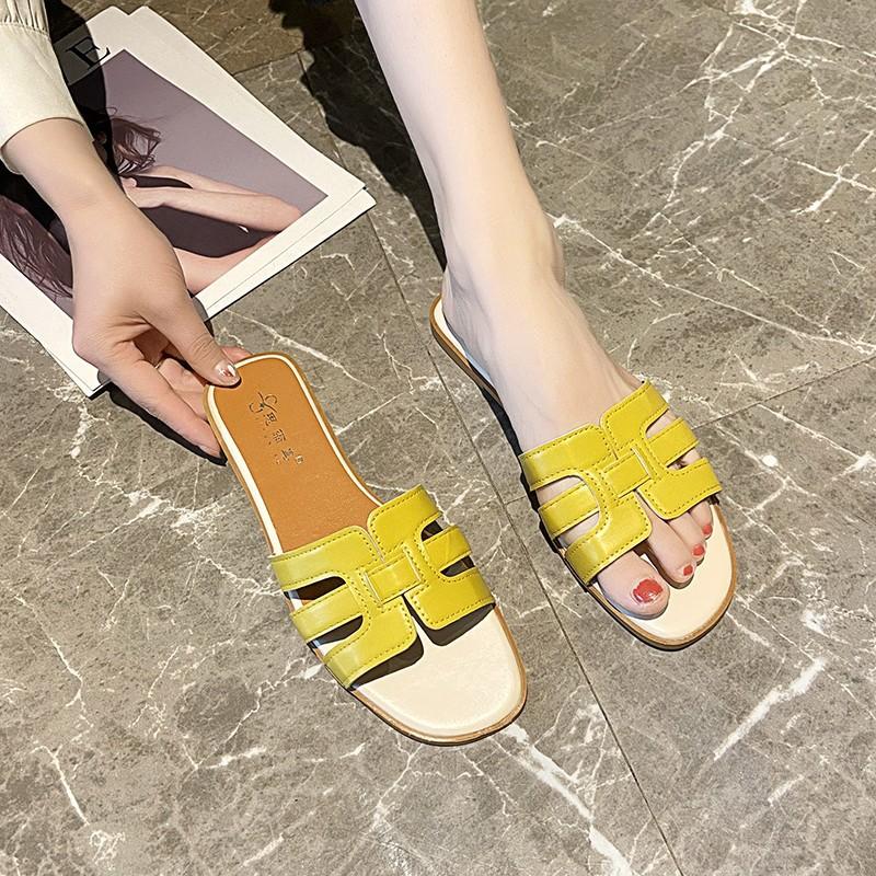 Women's Summer Flat Slides, Solid Color Lightweight Outdoor Shoes, Casual Beach Slide Shoes