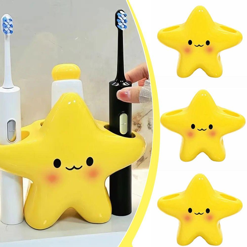 Cartoon Star Electric Toothbrush Holder Ceramic Toothpaste Rack New Toothbrush Storage Rack