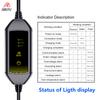 GWUYU Type 2 Car Charger 16A Protable EV Charger 3.5M  Cable Current Car Charging Station Plug and play with indicator light