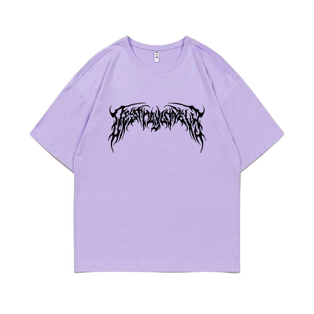 Rapper Destroy Lonely Logo Print T Shirt Man Oversized Cotton T-shirt Men Hip Hop Rock Punk Tshirt Short Sleeve Male Streetwear