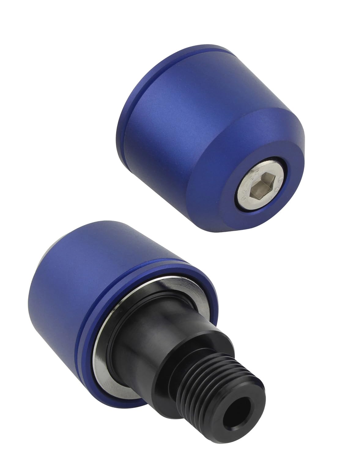 

POSH FAITH Motorcycle Accessories Handlebar Ends Middle Weight Bar Ends Yamaha Genuine M16 Type Handlebars Matte Blue Bar End Caps - - (MT-09 MT-07,