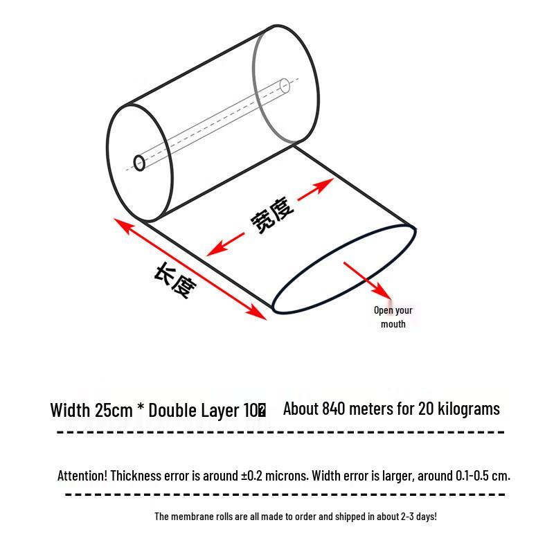 Transparent PE Tubular Film Roll