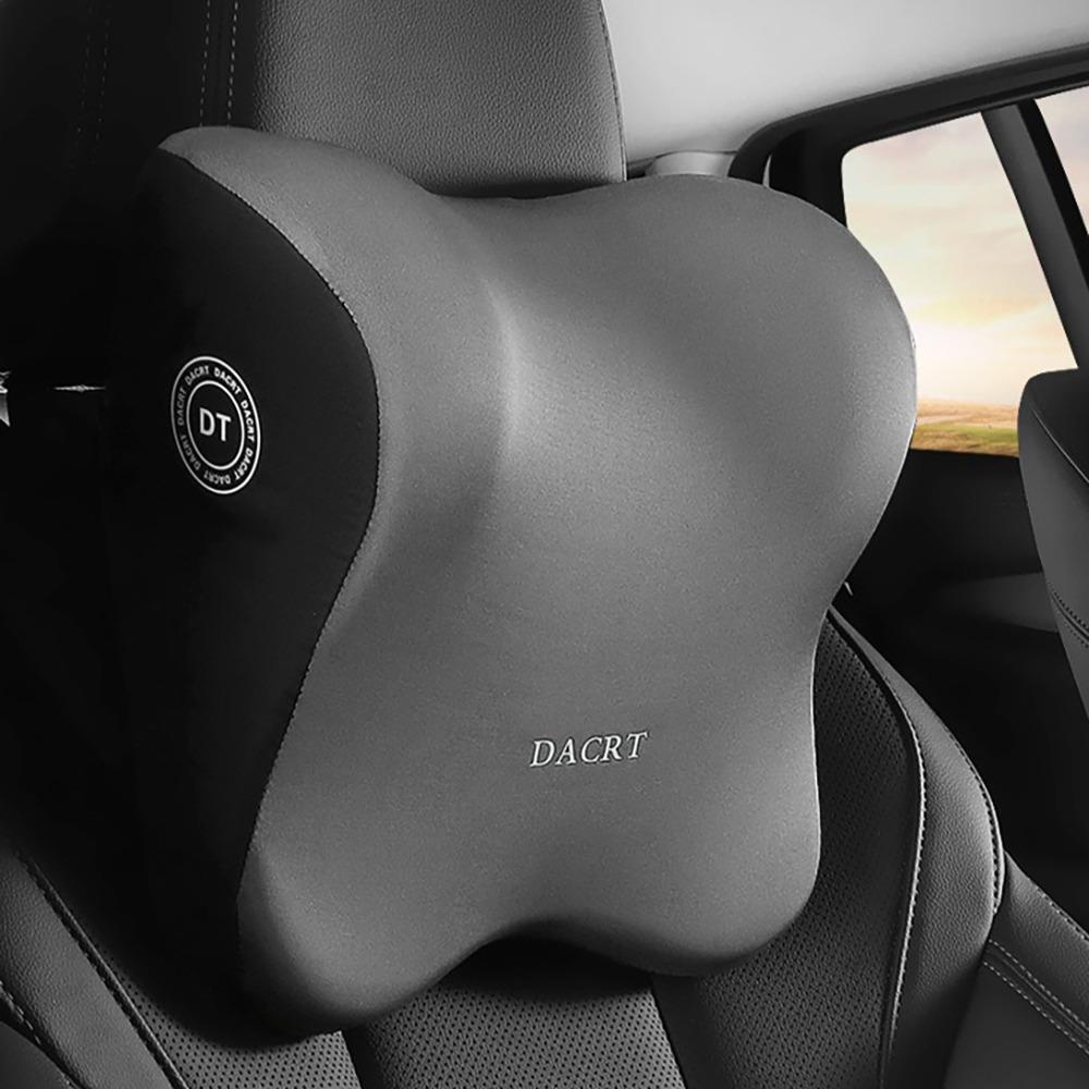 

Ergonomic Design Lumbar Support Adjustable Backrest Cushion Comfort Car Seat Cushion Car Grey Headrest