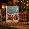 Decorative Acrylic Charms Highland Cow Christmas Advent Calendar with 24 Ornaments, Festive Countdown Unique Decorations Box for Holiday Tree Hanging