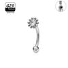 G23 Titanium ASTM-F136 Piercings Eyebrow Internal thread Eyebrow Piercings Body Zircon For Women zircon Earring