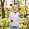 Lot de 6 Footbags Tissés à la Main au Crochet pour Jeux de Jonglage, de Coordination et Activités Extérieures