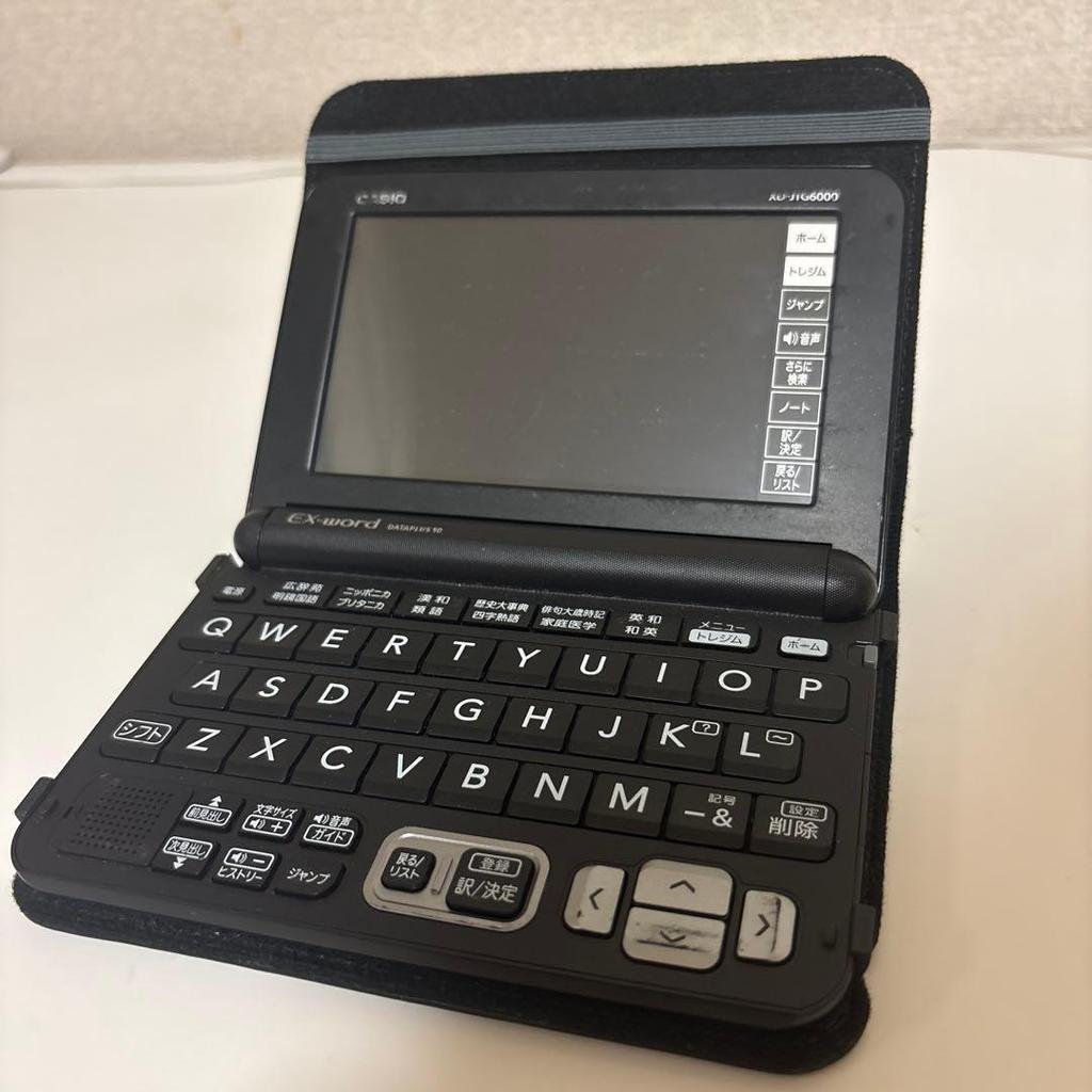 Used CASIO EX-word XD-U6000 Electronic dictionary main body with cover