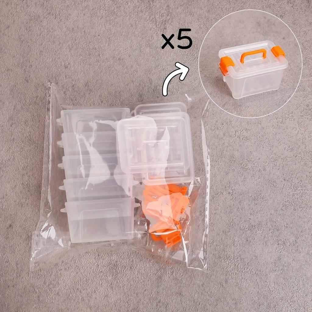 [Mini Suitcase-Style] Mini Suitcase-Style Storage Boxes | Transparent Small Item Storage Cases, Miniature Scene DIY Accessories