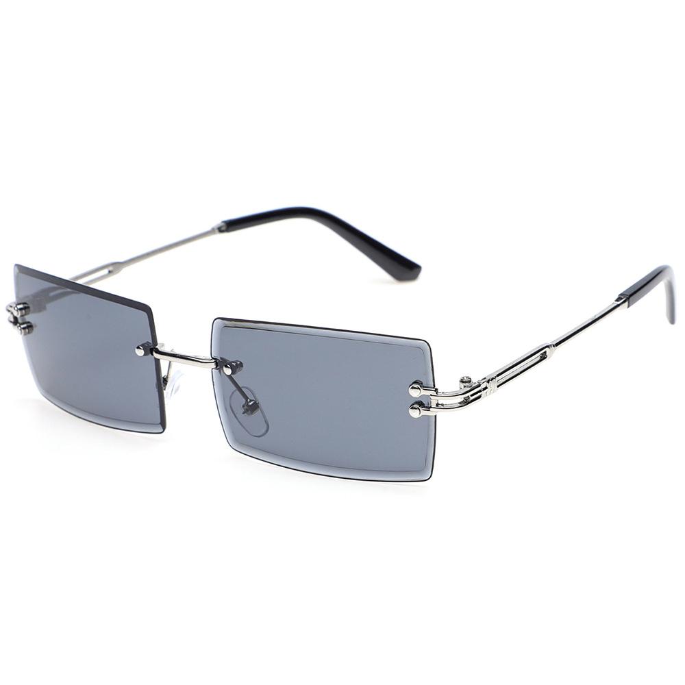 Metal Rimless Sunglasses Women's Glasses Square Ultra-light Men's Sunglasses