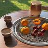 Outdoor Folding BBQ Fire Pit & Tea Table