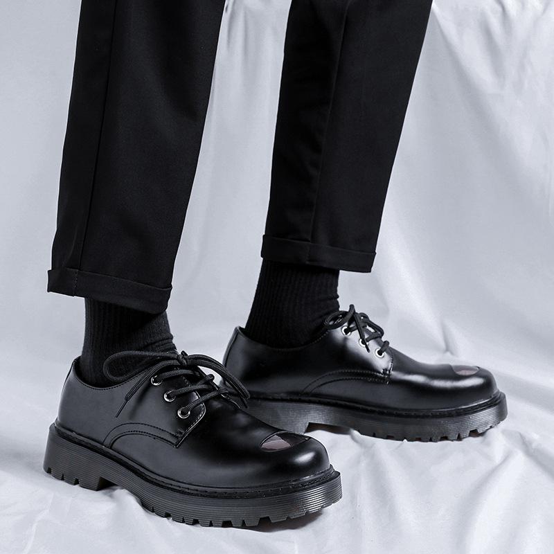 Niche Design Sense Derby Shoes Men's 2025 Low-top Platform Personality Martin Shoes Trend Internet Celebrity 59005-R