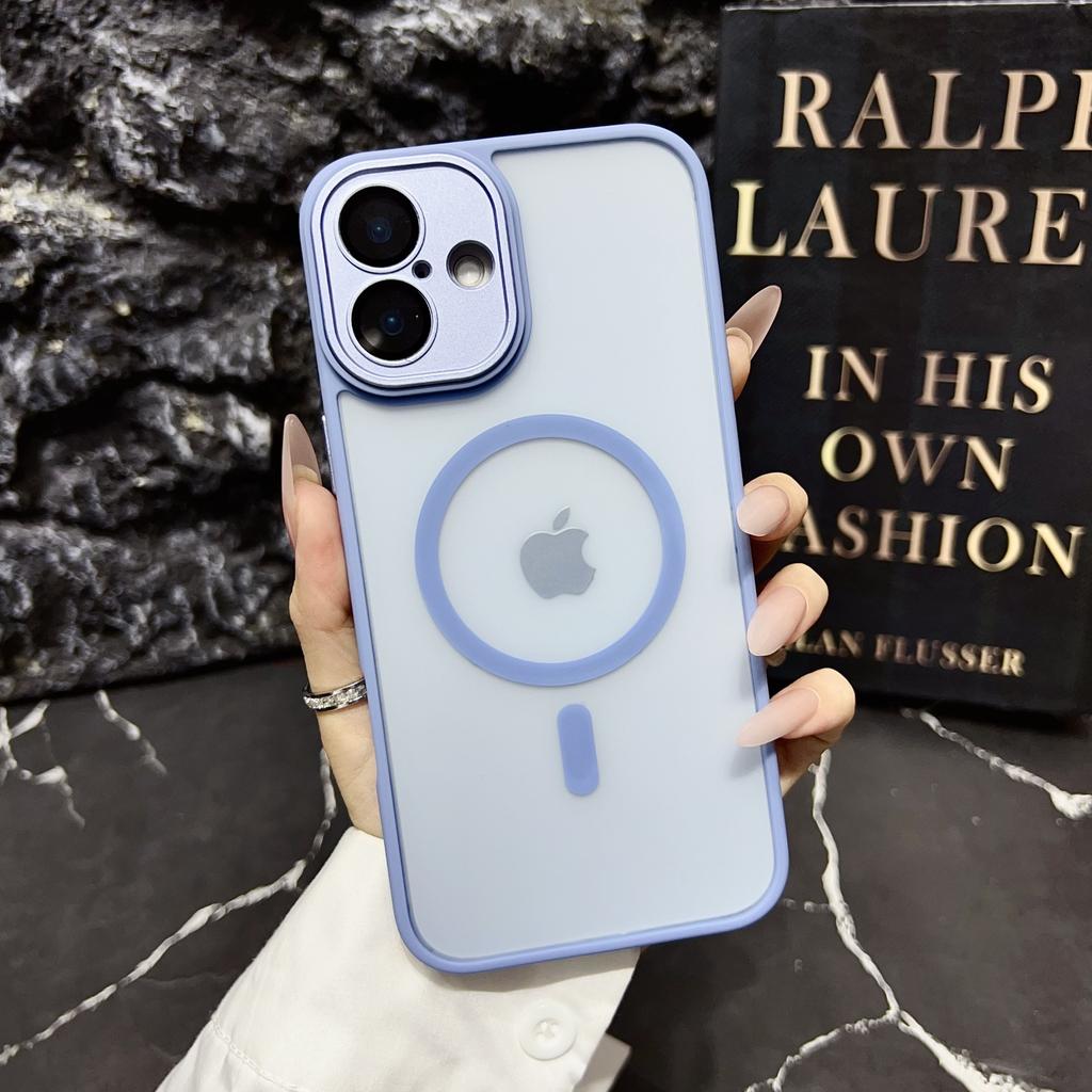 Applicable To IPhone16Promax Skin-soft Magnetic Suction Phone Case Apple 15 Simple All-inclusive Anti-fall 14