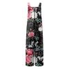 Wide Leg Overalls For Women Casual Loose Sleeveless Jumpsuits Retro Print Button Long Pant Romper Jumpsuit With Pockets