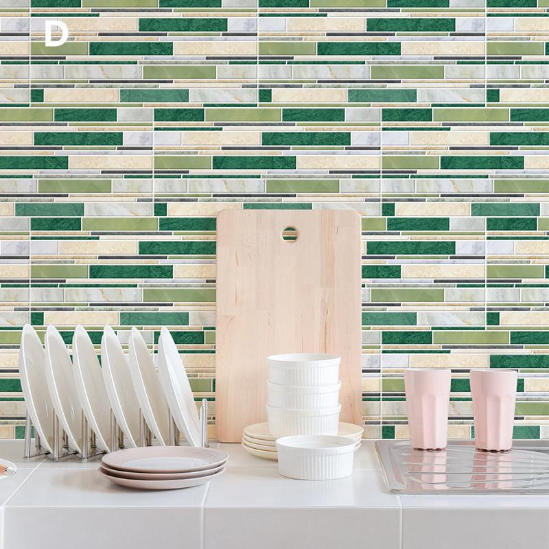 6/9pcs Waterproof Kitchen Home Decor Bathroom DIY PVC Mosaic Tile Wall Sticker 6/9pcs Waterproof Kitchen Home Decor Bathroom DIY PVC Mosaic Tile Wall Sticker