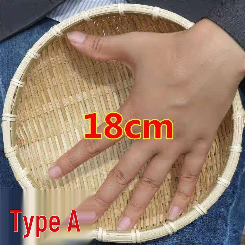 Bamboo Farmhouse Winnowing Basket & Sifter for Drying, Washing, and Steamed Buns