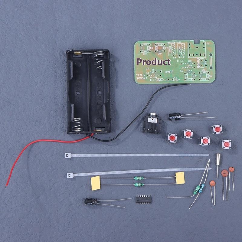 76-108Mhz Diy Fm Stereo Radio Kit Practice Soldering Learning Electronics Kit Radio Receiver Module Diy Electronics Set