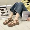 Comemore Women Summer Sandals Leisure Wedges Shoes Soft Sole Light Weight Elastic Back Strap Girls Student Platform Sandalias