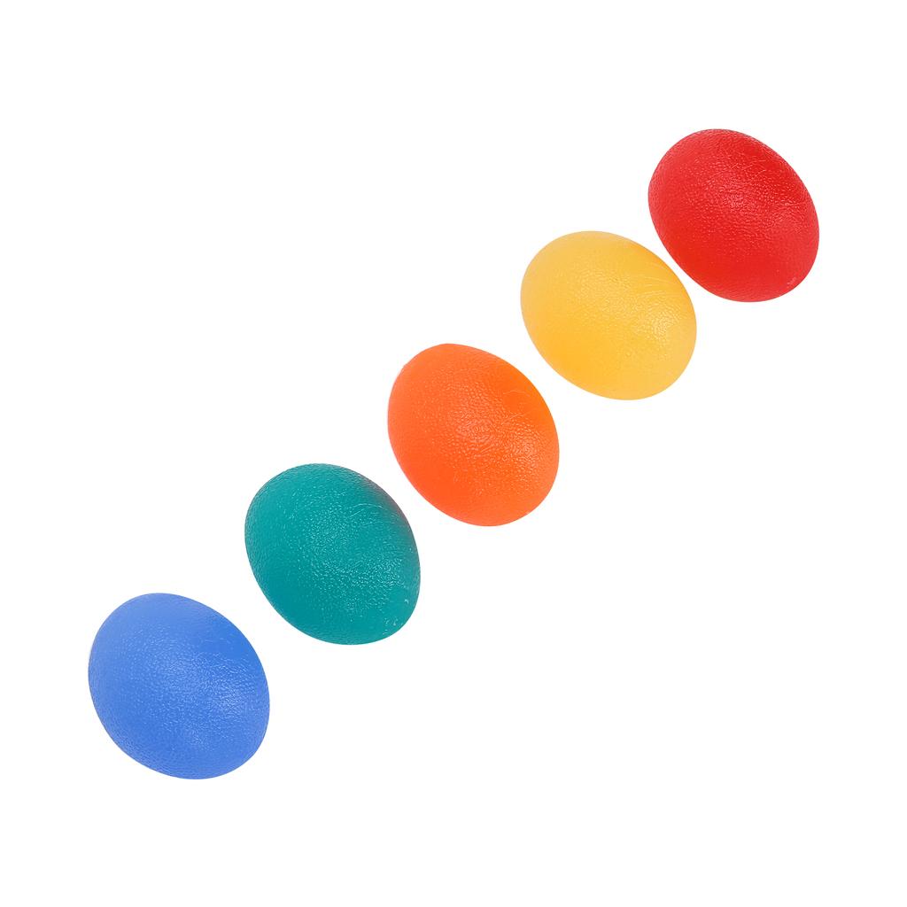 5pcs Hand Grip Ball Fitness Finger Exerciser Silicone Strength Training Squeeze Ball