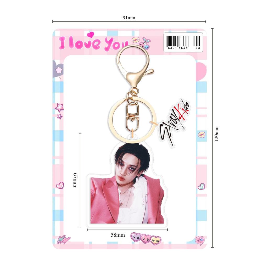 Stray Kids 'DO IT' Star Support Double-Sided Acrylic Pendant Keychain DIY